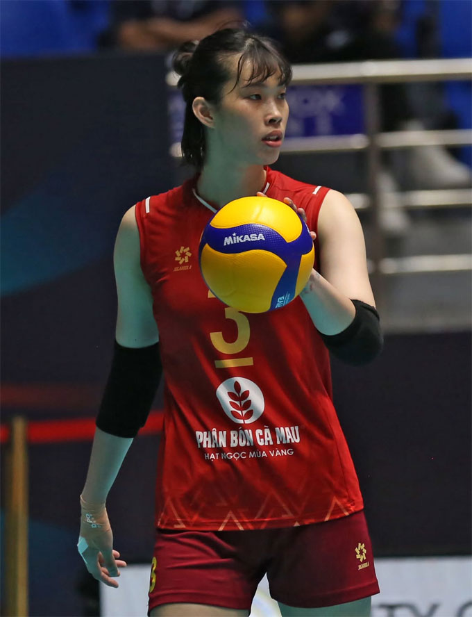 Thanh Thúy vẫn là đầu tàu trên hàng công của tuyển bóng chuyền nữ Việt Nam. Ảnh: AVC