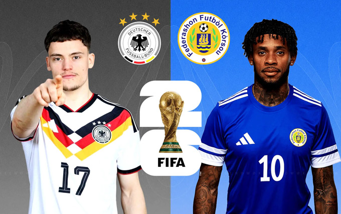 Siêu máy tính dự đoán kết quả Đức vs Curacao tại World Cup 2026, với Đức được đánh giá sẽ dễ dàng bỏ túi 3 điểm
