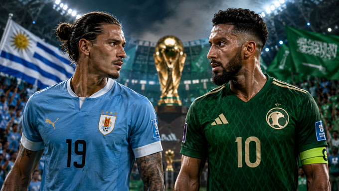 Uruguay sẽ có màn đối đầu dự đoán là khó khăn với Saudi Arabia