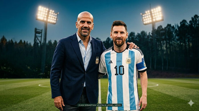 Veron cho rằng các cầu thủ Argentina không nên phụ thuộc vào Messi - Ảnh: AI