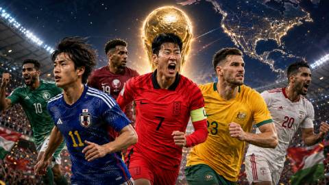 Các đội tuyển châu Á đang có khởi đầu như mơ ở World Cup 2026 (ảnh do AI tạo)