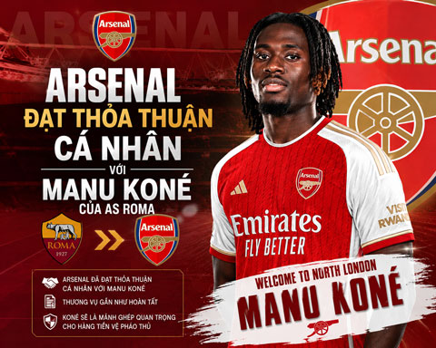 Arsenal đạt thỏa thuận cá nhân với Kone