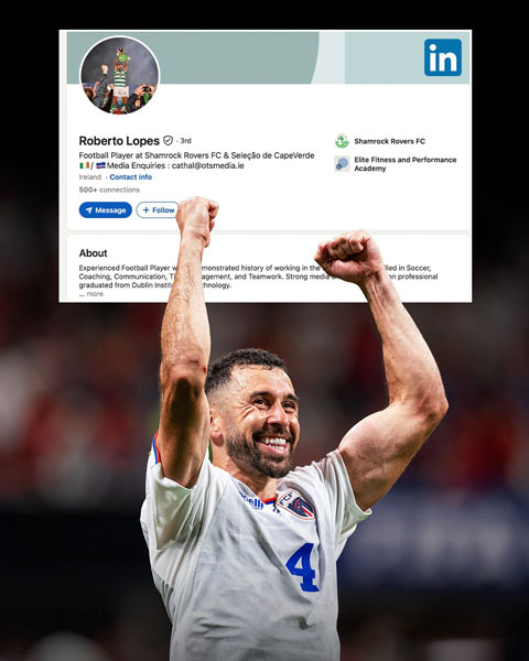 Lopes nhận được lời mời thi đấu cho ĐT Cape Verde qua LinkedIn - Ảnh: Sportskeeda Football