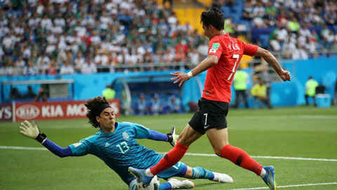 Son và Ochoa từng đối đầu tại World Cup 2018 - Ảnh: The Chosun Daily