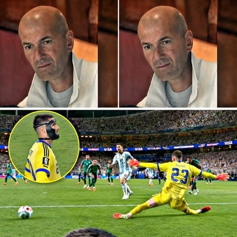 Zinedine Zidane phải chứng kiến cậu con trai bị Messi hành hạ. Ảnh: Facebook