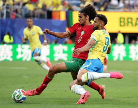 Bouaddi đã có màn trình diễn rực sáng trước Brazil