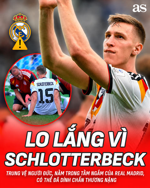 Tờ AS đưa tin về chấn thương của Schlotterbeck do anh đang là mục tiêu chuyển nhượng của Real - Ảnh: AS