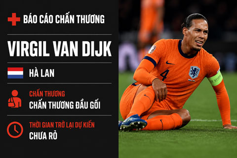 Van Dijk bị đau trong chiến thắng của Hà Lan trước Thụy Điển - Ảnh: @LineupRadarX