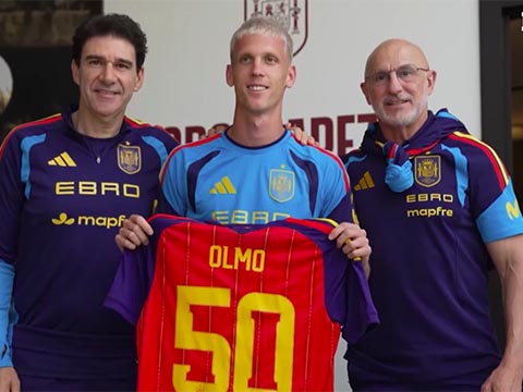 Olmo đã có 50 lần khoác áo ĐT Tây Ban Nha