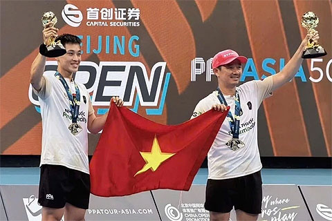 Trương Vinh Hiển và Đỗ Minh Quân vô địch nội dung đôi nam