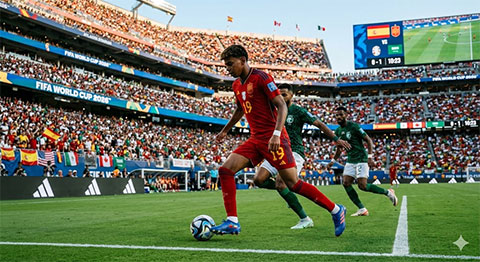 Yamal đã có bàn thắng đầu tiên ở sân chơi World Cup