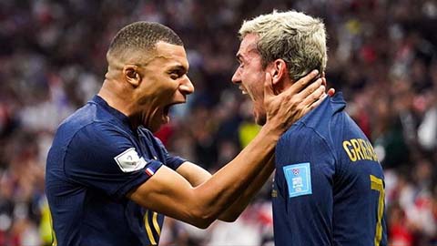 Mbappe và Griezmann cũng đồng hành cùng nhau nhiều năm nhưng những khoảnh khắc cùng nhau ăn mừng là rất hiếm