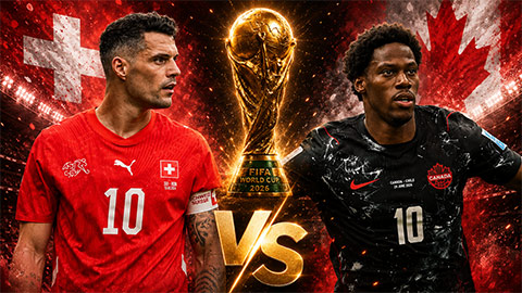 Siêu máy tính dự đoán kết quả Thụy Sĩ vs Canada tại World Cup 2026, với Thụy Sĩ được đánh giá nhỉnh hơn