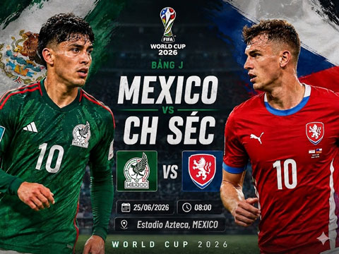 Mexico hướng tới thành tích toàn thắng vòng bảng khi đấu đầu CH Séc
