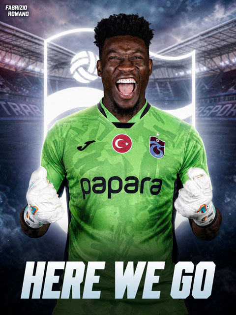 MU tiếp tục cho mượn Onana sang Trabzonspor - Ảnh: Fabrizio Romano
