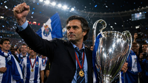 Mourinho tự hào với chiến tích vô địch Champions League cùng Porto - Ảnh: AI