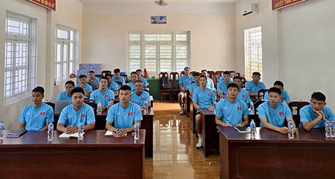 Khóa học thu hút nhiều tuyển thủ quốc gia. Ảnh: VFF