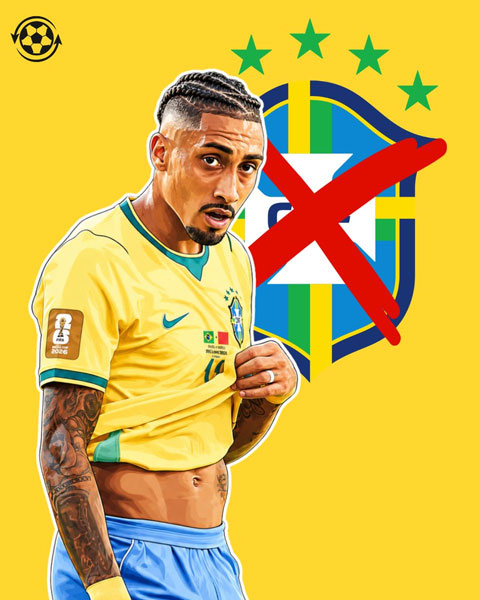 Raphinha không có được thể lực tốt ở World Cup 2026 - Ảnh: @DeadlineDayLive
