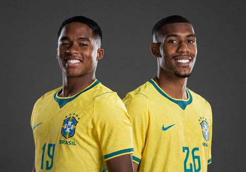 Các tài năng trẻ Endrick (trái) và Rayan đang dần chứng tỏ được năng lực tại ĐT Brazil - Ảnh: @mapitangueira