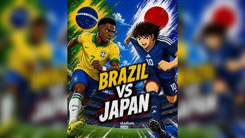 Cuộc đối đầu kinh điển giữa Brazil và Nhật Bản đã bước từ truyện tranh ra đời thực
