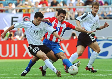 Đức từng hạ Paraguay tại vòng 1/8 World Cup 2002