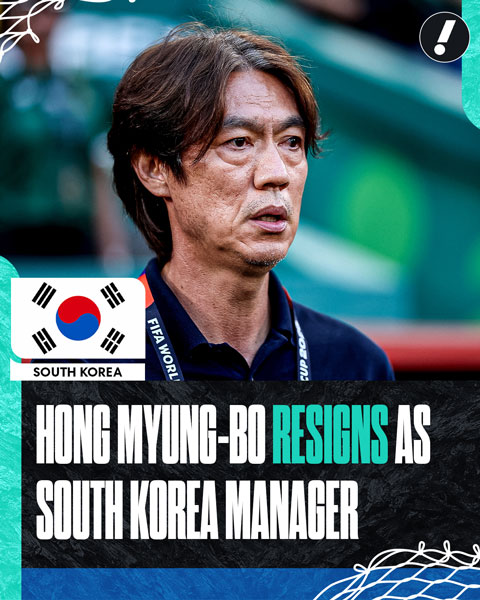 HLV Hong Myung-bo vừa tuyên bố từ chức - Ảnh: Yahoo