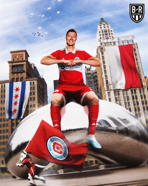 Sự xuất hiện của Lewandowski sẽ mang lại nhiều lợi ích về chuyên môn và thương mại cho Chicago Fire - Ảnh: @brfootball