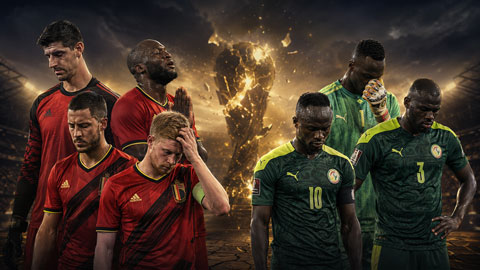 Cả thế hệ vàng của Bỉ và Senegal đều không có được thành công đúng với kỳ vọng