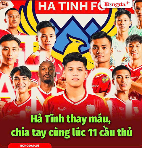 Hà Tĩnh chia tay 11 cầu thủ trước mùa giải 2026/27 - Ảnh: HTFC 