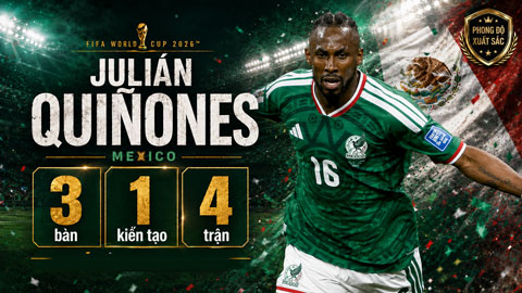 Quinones đã góp công vào 4 bàn thắng tại World Cup 2026
