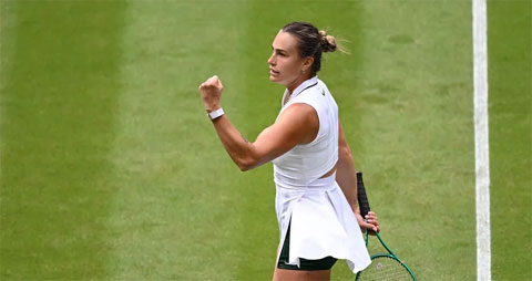 Sabalenka chưa thua set nào qua 2 trận ở Wimbledon năm nay. Ảnh: WTA