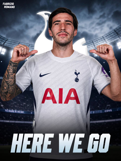 Tonali đạt thỏa thuận gia nhập Tottenham - Ảnh: Fabrizio Romano