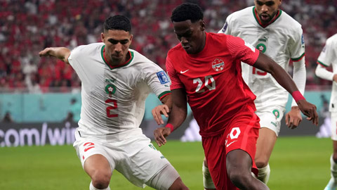 Canada từng thua Morocco 1-2 tại World Cup 2022