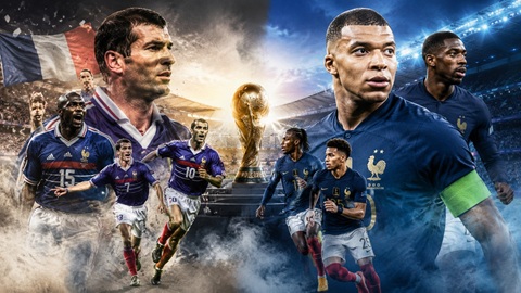 Thế hệ Mbappe đang đi lại hành trình lịch sử của ĐT Pháp vào năm 1998