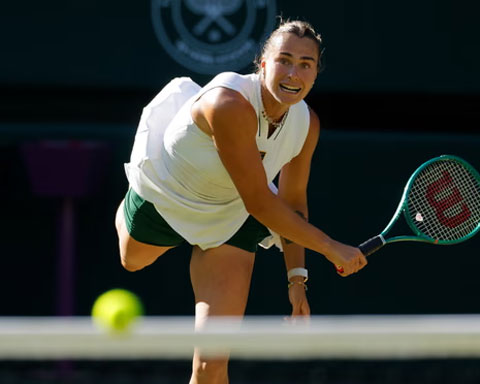 Tay vợt Belarus chỉ mắc 6 lỗi tự đánh hỏng cả trận. Ảnh: WTA
