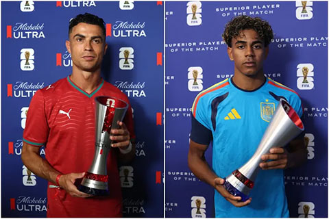 Ronaldo và Yamal nhận giải thưởng MVP dù thi đấu không quá nổi bật