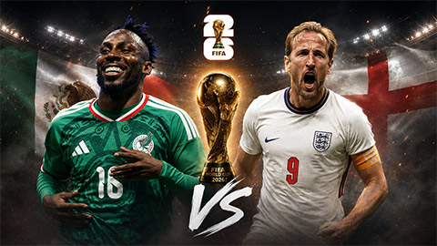 Siêu máy tính dự đoán kết quả Mexico vs Anh tại World Cup 2026, với Anh được đánh giá cao hơn