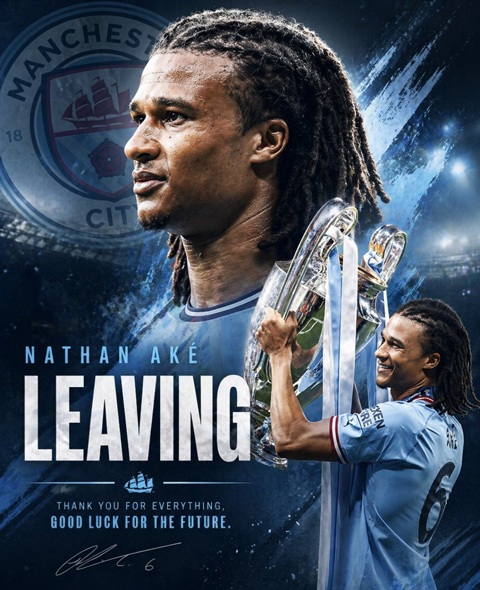 Ake chia tay Man City sau khi giành được nhiều vinh quang - Ảnh: @Priceless_MCI
