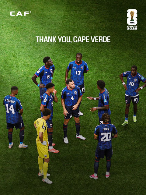 Cả thế giới ngả mũ trước Cape Verde - Ảnh: CAF