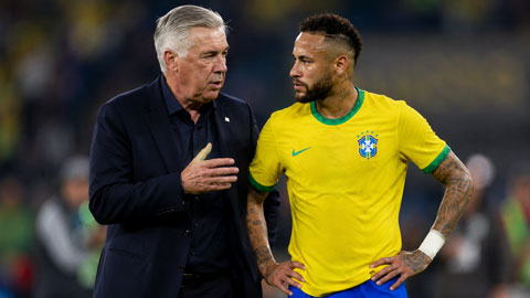 HLV Ancelotti sẵn sàng sử dụng Neymar nhiều hơn - Ảnh: AI