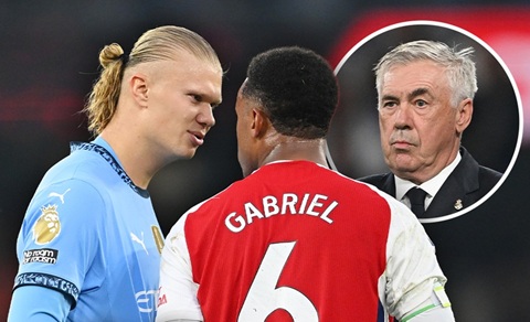 Ancelotti cho rằng nhiệm vụ phong tỏa Haaland không phải là của một mình Gabriel