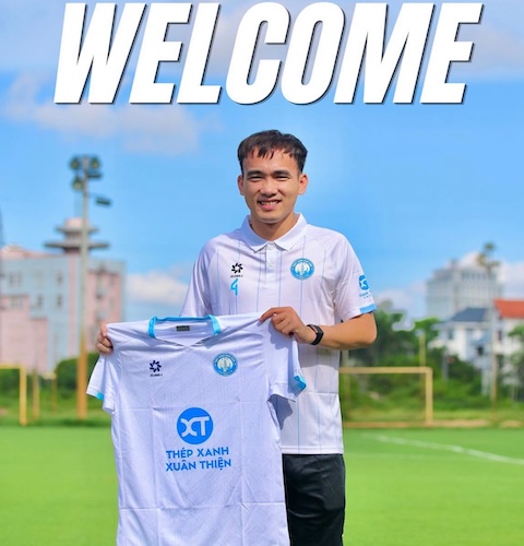 Đàm Tiến Dũng vừa được Nam Định lấy về cho mùa giải 2026/27. Ảnh: Quang Đương