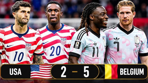 Mỹ từng thua thảm Bỉ 2-5 ở trận giao hữu hồi tháng 3/2026 - Ảnh: Great Soccer