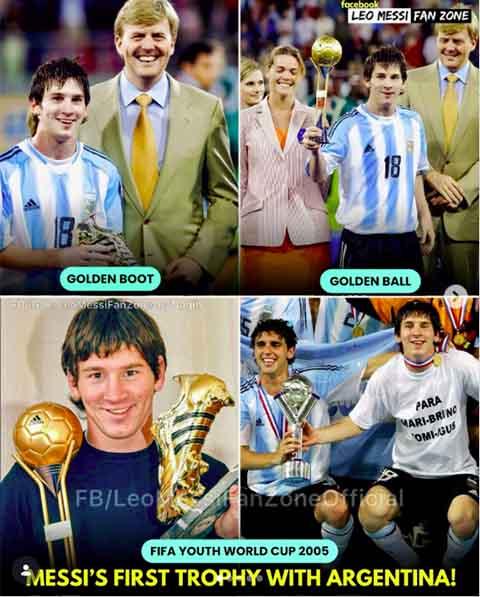 Messi tại World Cup U20 năm 2005