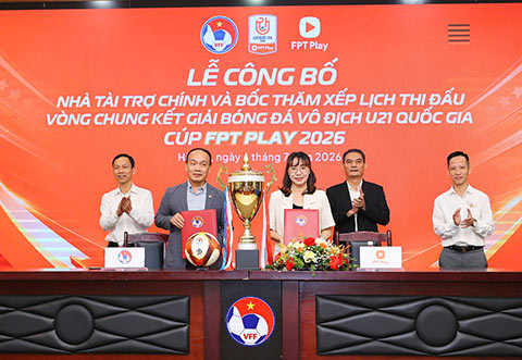 Lễ ký kết hợp tác giữa VFF với FPT Play. Ảnh: Đức Cường