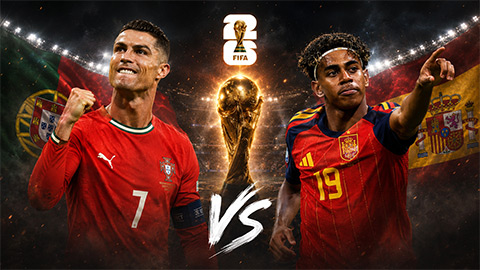 Siêu máy tính dự đoán kết quả Bồ Đào Nha vs Tây Ban Nha tại World Cup 2026, với Tây Ban Nha được đánh giá nhỉnh hơn