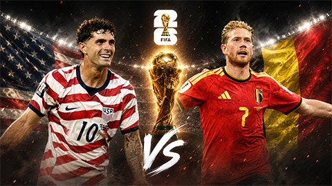 Siêu máy tính dự đoán kết quả Mỹ vs Bỉ tại World Cup 2026, với hai đội được đánh giá gần như ngang ngửa