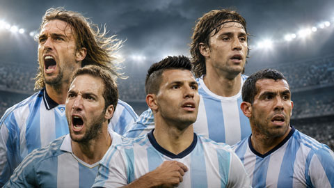 Từng có thời các số 9 của Argentina chen nhau lên tuyển