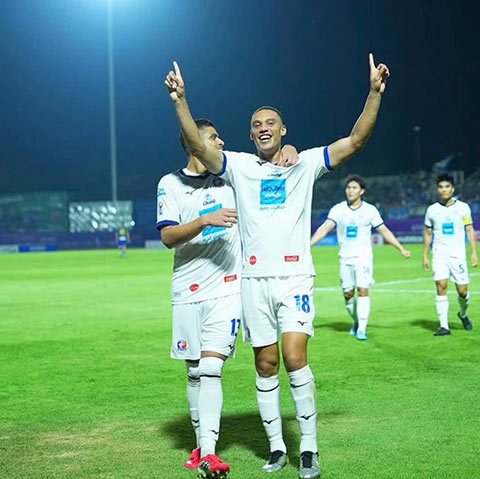 Tiền đạo Brayan Perea gia nhập CLB Công an Hà Nội sau khi hết hợp đồng với Port FC. Ảnh: Port FC