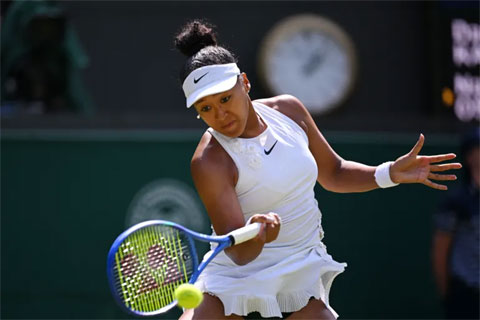 Naomi Osaka lần đầu vào tứ kết Wimbledon. Ảnh: WTA